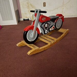 Harley-Davidson Red and Black Rocking Motorcycle
